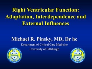 Michael R Pinsky Acute right heart failure: Adaptation, interdependence and external ...