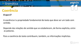COERÊNCIA E COESÃO TEXTUAL - POWER POINT AREAL - PORTUGUÊS 11ºANO | PDF
