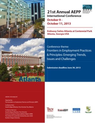AEPP 21st Annual International Conference,  Oct. 9-11,  2013 in Atlanta, Georgia USA