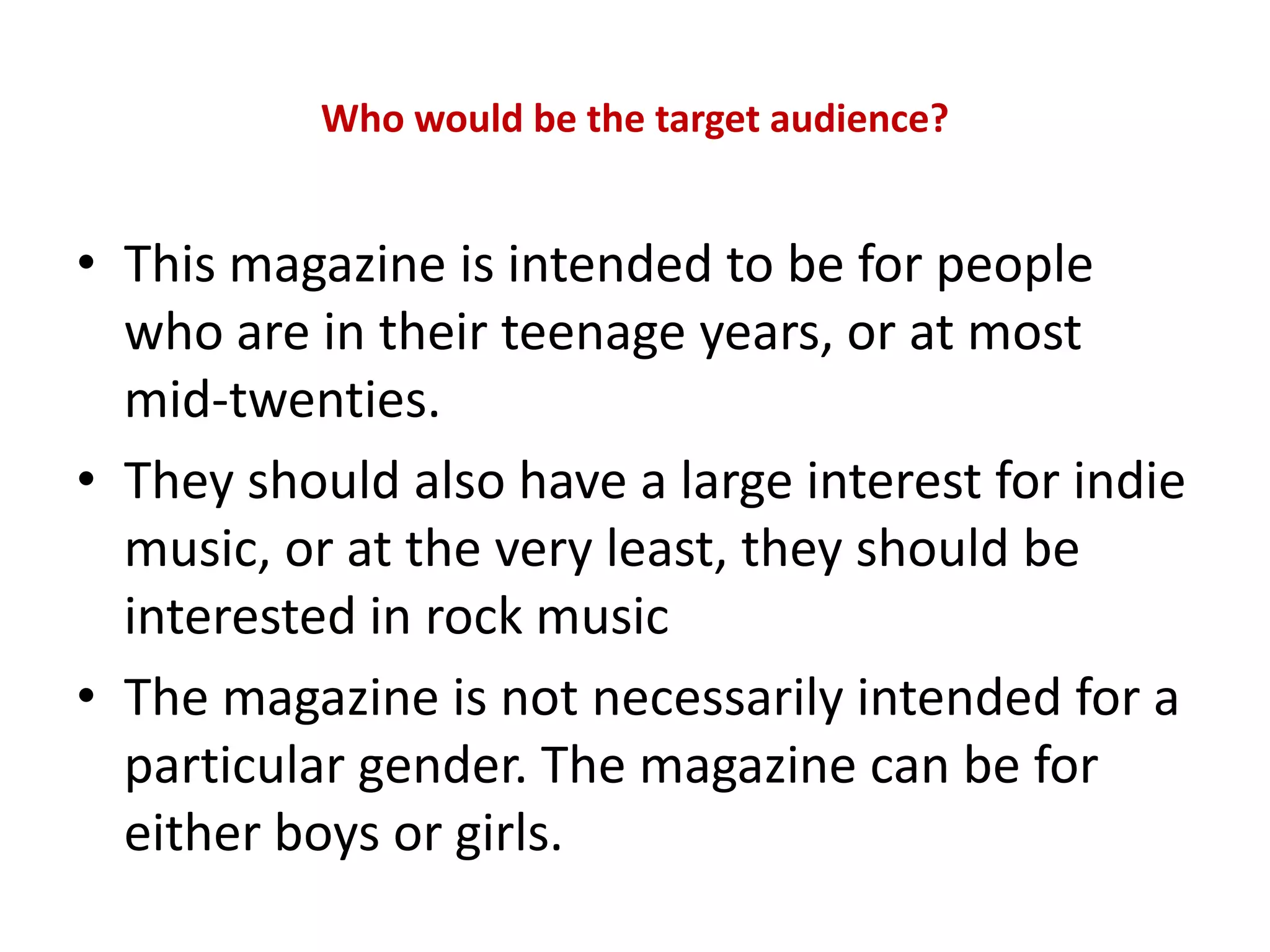 Magazine Evaluation - AEvans