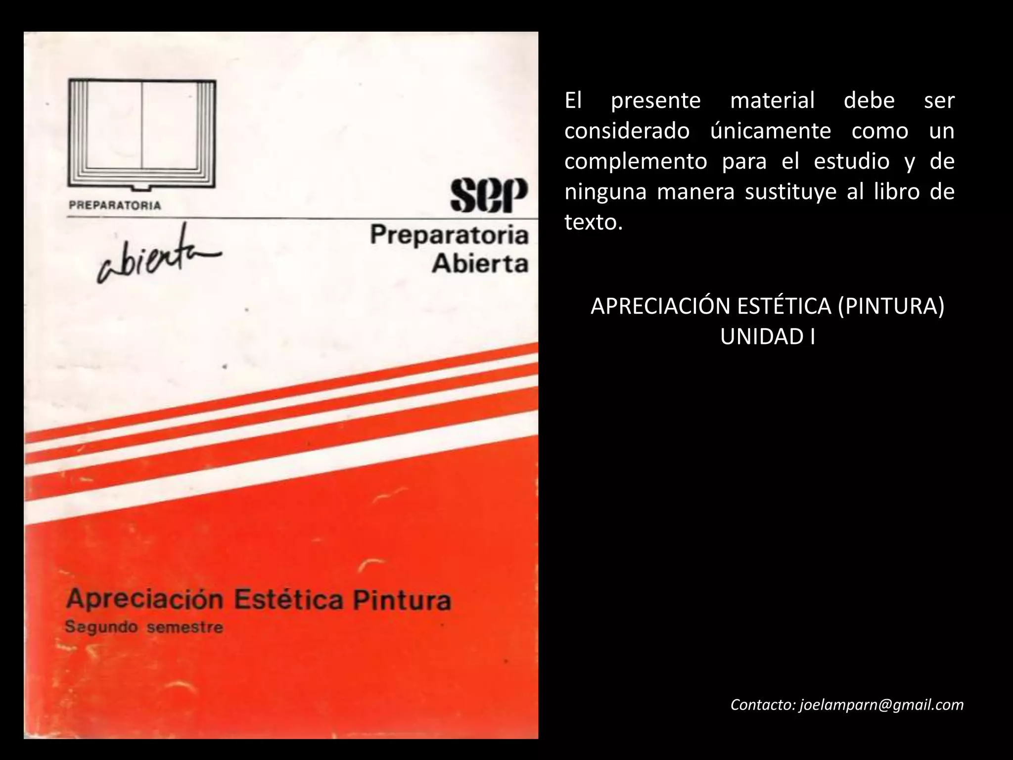Apreciación Estética - Pintura Unidad I | PPT