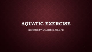 Hydro Exercise Program Pdf aequtic therapy/ hydro therapy / aquatic Exercise | PPTX