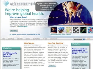 Ajude a curar o mundo,  doando apenas a  memória do  seu computador! 