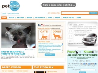 Para o cãozinho, gatinho ... 