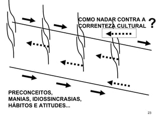 COMO NADAR CONTRA A CORRENTEZA CULTURAL ? PRECONCEITOS, MANIAS, IDIOSSINCRASIAS, HÁBITOS E ATITUDES... 