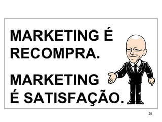 MARKETING  É RECOMPRA.   MARKETING É SATISFAÇÃO. 