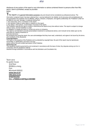 aera note_ Private Equity in Indian SchoolsDrivers, Challenges, and ...