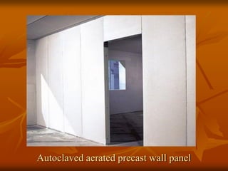 Autoclaved aerated precast wall panel
 