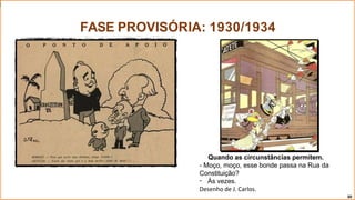 Quando as circunstâncias permitem.
- Moço, moço, esse bonde passa na Rua da
Constituição?
- Às vezes.
Desenho de J. Carlos.
FASE PROVISÓRIA: 1930/1934
30
 