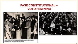 FASE CONSTITUCIONAL –
VOTO FEMININO
41
 