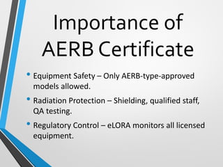 AERB Certificate – Essential License for X-Ray Facilities in India | PDF