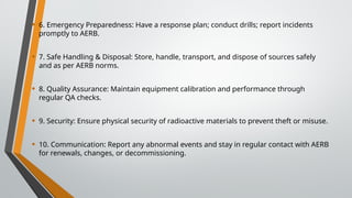AERB GUIDELINES IN RADIATION SAFETY.pptx