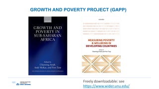 GROWTH AND POVERTY PROJECT (GAPP)
Freely downloadable: see
https://www.wider.unu.edu/
 