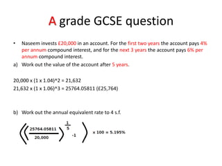 AER & Compound Interest | PPTX
