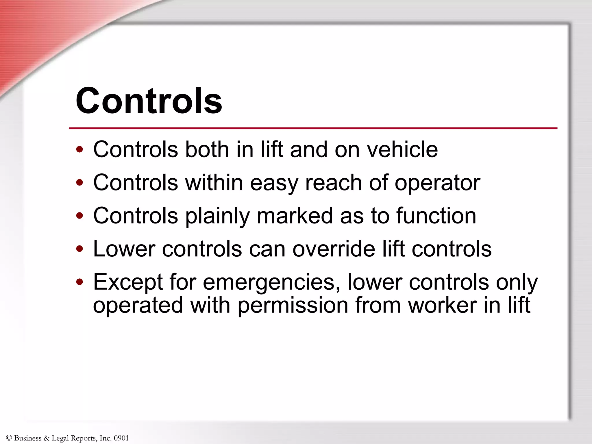 Aerial lift-safety-power point | PPT