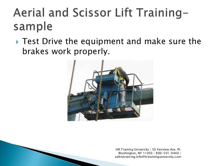 Aerial and scissor lift online training info