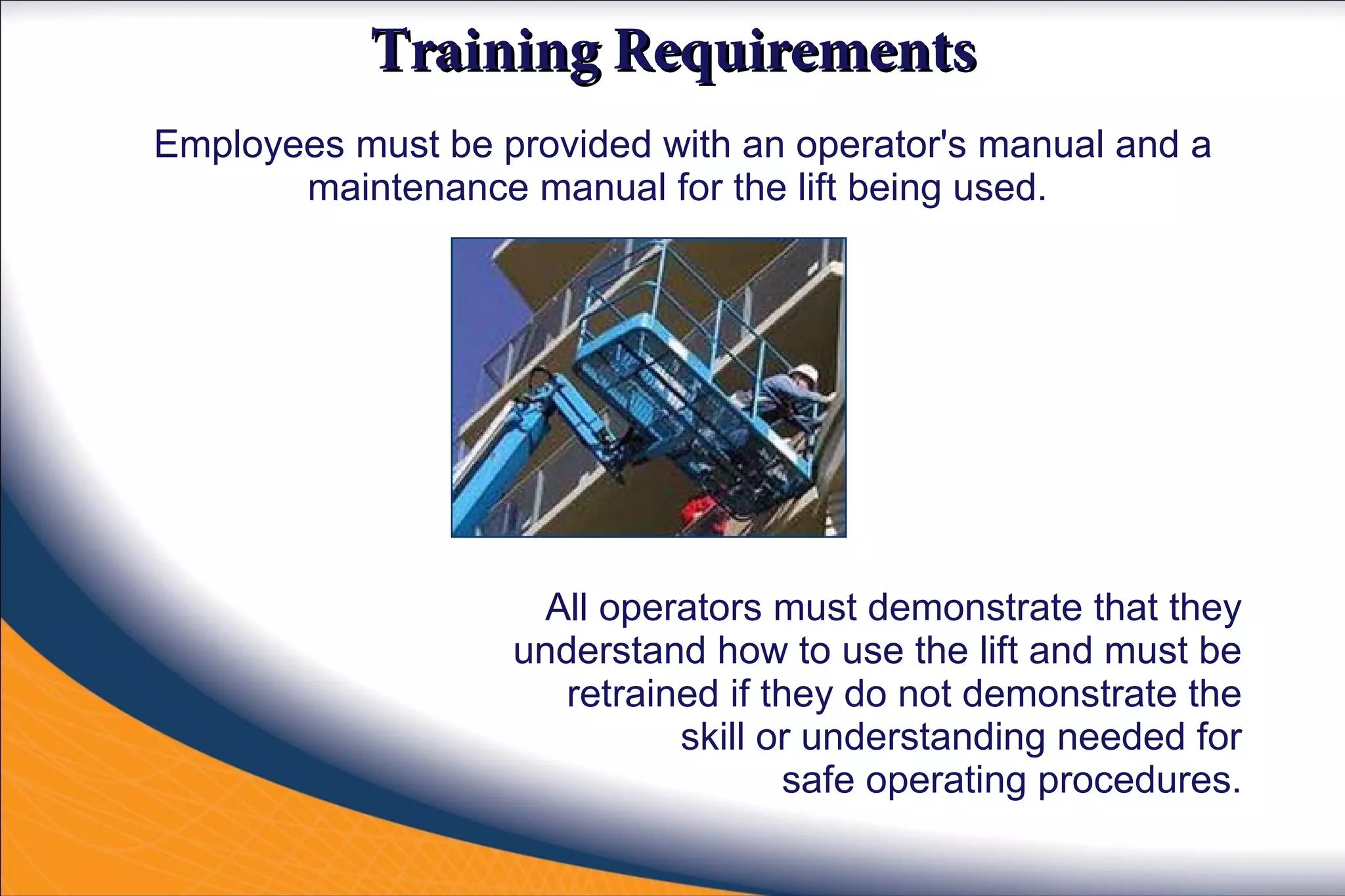 Manlift Training.pdf Aerial and scissor lift safety 2 | PPT