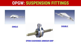 OPGW: SUSPENSION FITTINGS
SINGLE DOUBLE
EPDM CUSHIONED ARMOUR GRIP
 