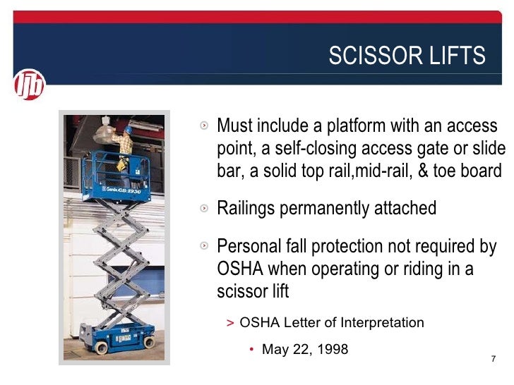 Fall Protection for Aerial Lifts