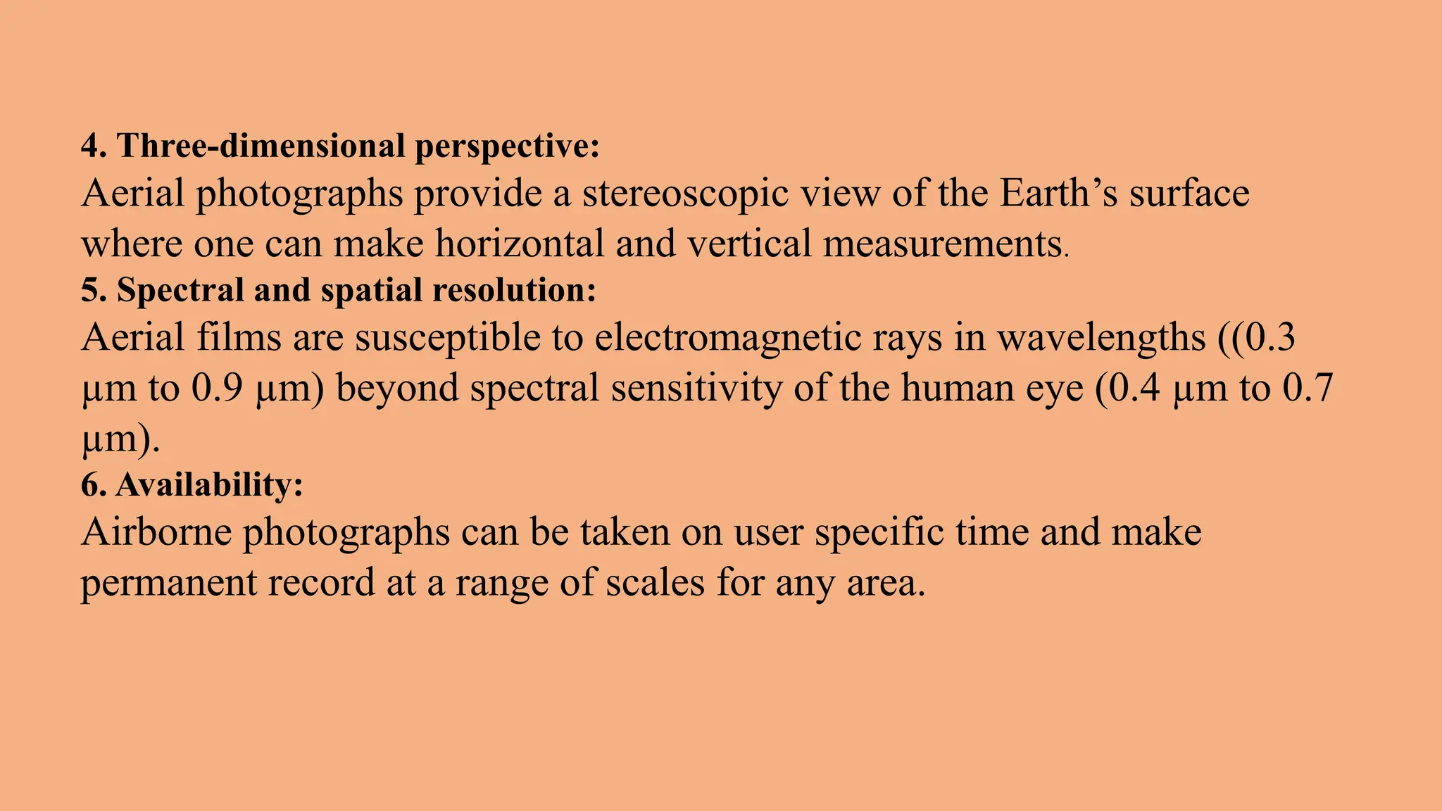 Aerial Photographs: Factor Influence, Types and Characteristics. | PPTX