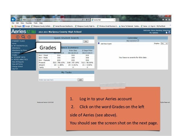 Uploading Grades To Aeries Net Not Sbg