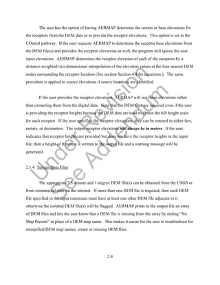Aermap userguide under-revision | PDF