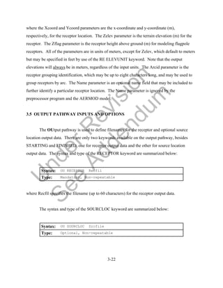 Aermap userguide under-revision | PDF