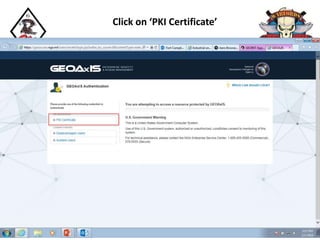 Click on ‘PKI Certificate’
 
