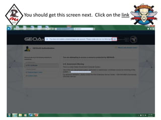 You should get this screen next. Click on the link
 
