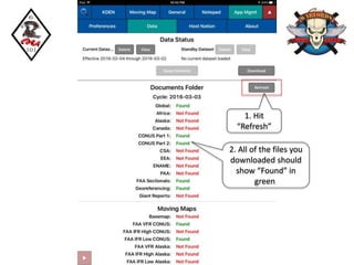 1. Hit
“Refresh”
2. All of the files you
downloaded should
show “Found” in
green.
 