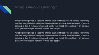 Aerobic dance for health and fitness | PDF
