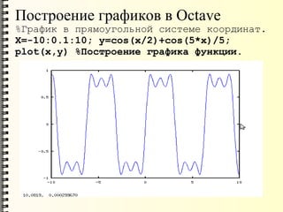 Ispolzovanie Gnu Octave Dlya Inzhenernyh I Matematicheskih Raschetov