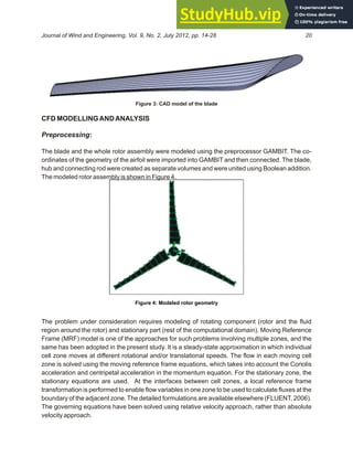 AERODYNAMIC ANALYSIS OF A SMALL HORIZONTAL AXIS WIND TURBINE USING CFD ...