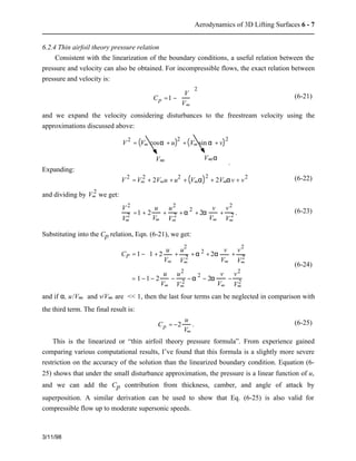 Aerodynamics of 3 d lifting surfaces through vortex lattice methods | PDF