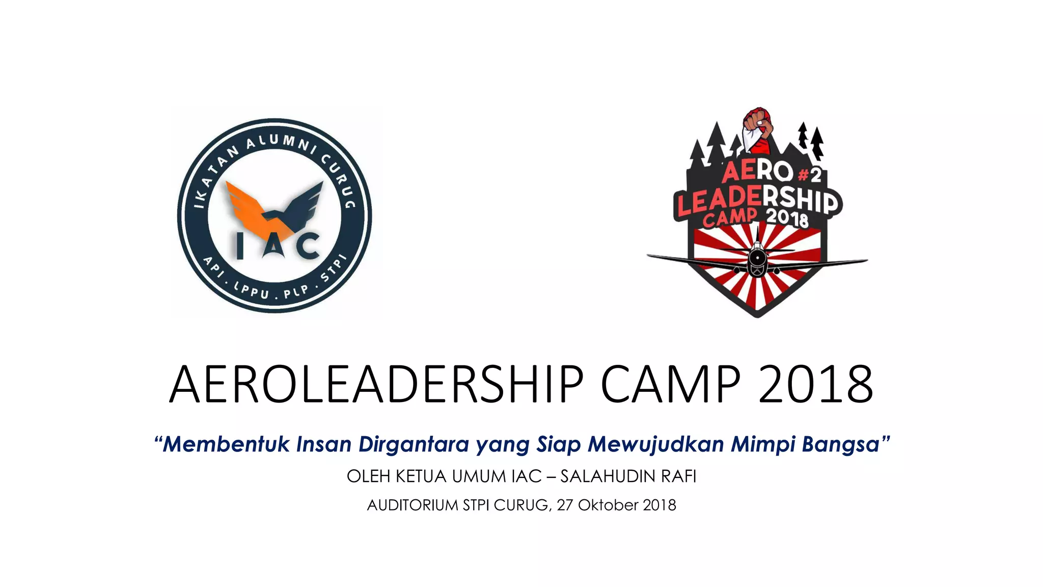 Materi sharing Bapak Salahuddin Rafi (Aero leadership 2018) PPT
