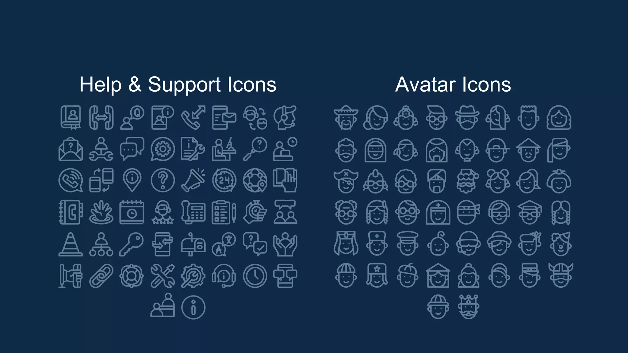 Help & Support Icons Avatar Icons
 