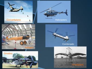 Convertiplano

Helicóptero

Combinado
Autogiro
Girodino

Ornitóptero

 