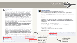 PRINCIPAIS TEMAS
Ponto de referência
646
126
94
63
37
Notícias diversas Citação Política Copa Ponto de referência
 