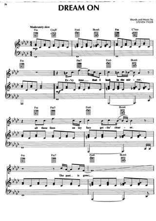 Aerosmith dream on Partitura PIANO