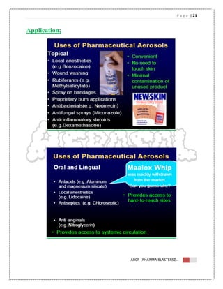 P a g e | 23
ABCP |PHARMA BLASTERSZ...
Application;
 
