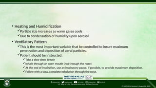 Slow Humidification AEROSOL AND HUMIDITY THERAPY (College Lesson) | PPTX