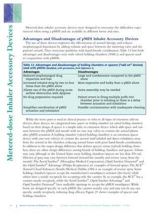 Pmdi Examples A Guide to Aerosol Delivery Devices for Respiratory Therapists | PDF