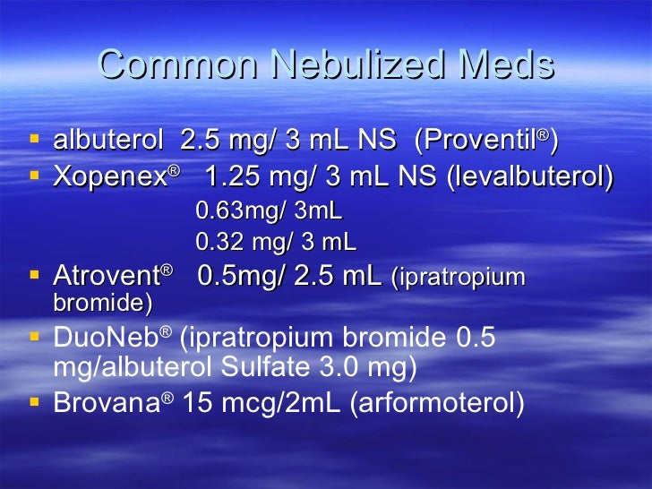 Aerosol medication treatments bb 11.10