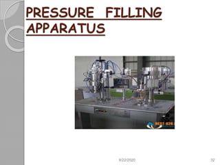 PRESSURE FILLING
APPARATUS
8/22/2020 32
 