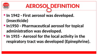 PHARMACEUTICAL AEROSOLS INDUSTRIAL PHARMACY | PPTX