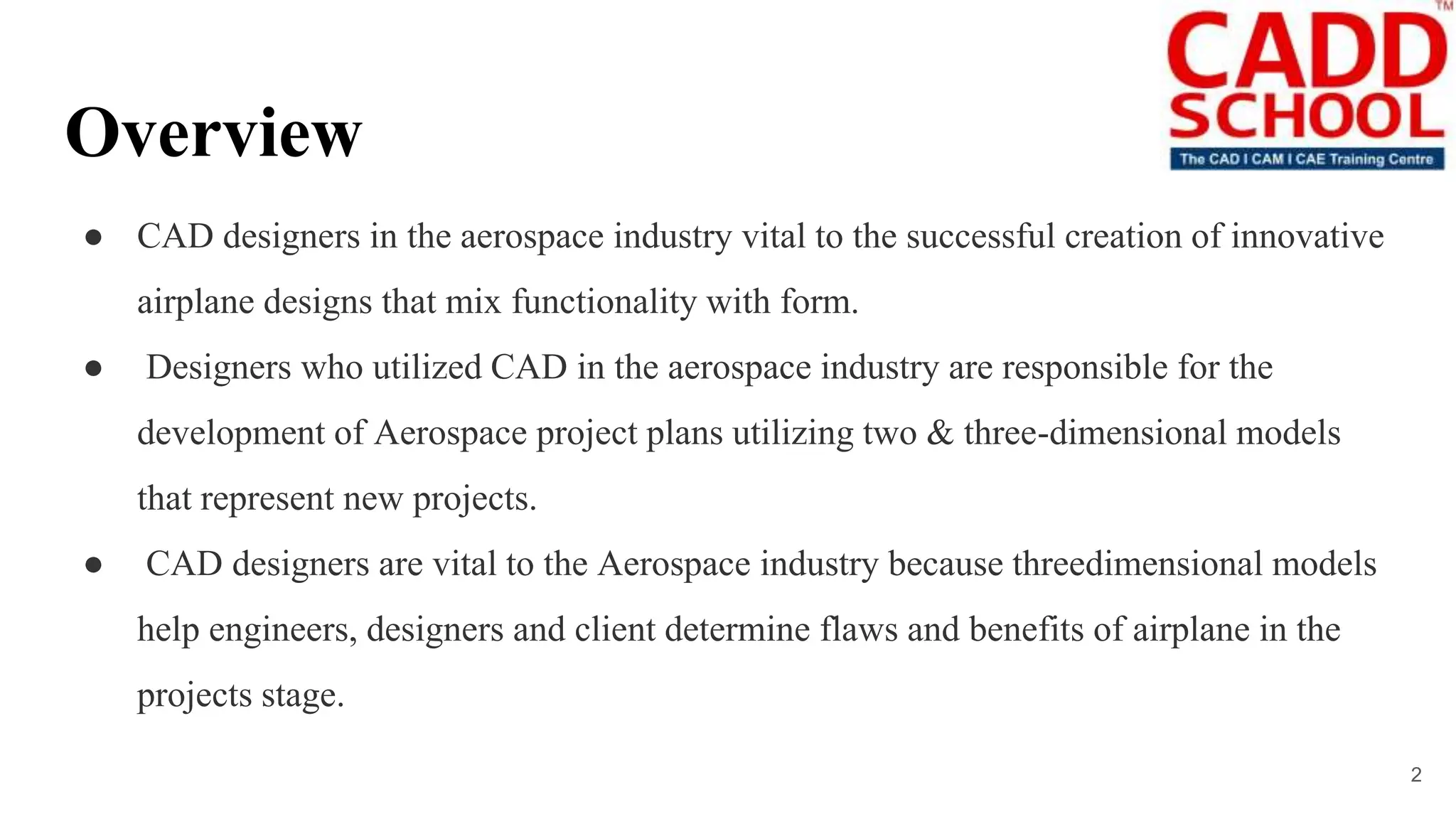 Aerospace Design | Aircraft Design | Aeronautical CAD in chennai | PPTX