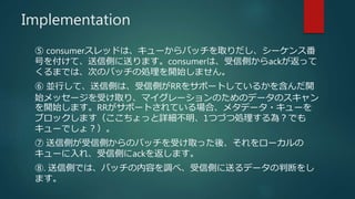 Implementation
 consumeråɤϡ`Хåȡ`󥹷
Ť򸶤ơłȤͤޤconsumerϡłȤackä
ޤǤϡΤΥХå΄I_ʼޤ
 KФơłȤϡłȤRR򥵥ݩ`ȤƤ뤫򺬤_
ʼå`ܤȡꡢޥ`ΤΥǩ`Υ
_ʼޤRRݩ`ȤƤϡ᥿ǩ`?`
֥åޤäԔ1ĤŤĄI飿Ǥ
`Ǥ磿
 łȤłȤΥХåܤȡäᡢ`
`졢łȤack򷵤ޤ
. łȤǤϡХåݤ{١łȤͤǩ`жϤ
ޤ
 