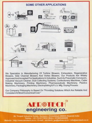 AEROTECH Engineering Co., Ahmedabad, Industrial Blowers & Exhausters