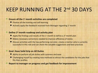 30/60/90 Day Action Plan for a Recruitment Firm | PPT
