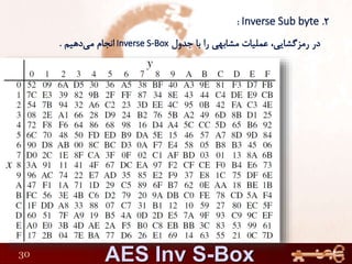 30 AES Inv S-Box
 